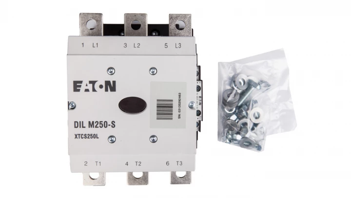 Stycznik mocy 250A 3P 220-240V AC 2Z 2R DILM250-S/22(220-240V50/60HZ) 274190