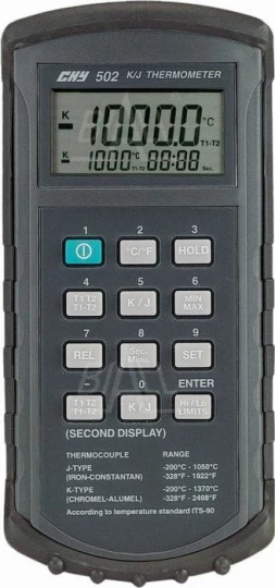 CHY502 Termometr 2 kanały kl 0,05% -20 do 1370°C typ K