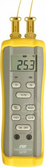 CIE307P Termometr 2 kanały, -50 do 1300°C , 2x sonda K