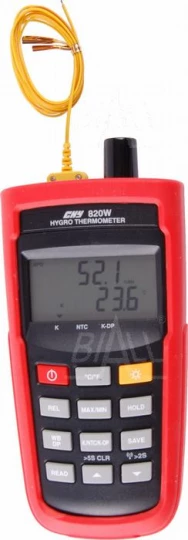 CHY820W Termohigrometr 1 kanał  -50~1000°C, 0~100% RH, odczyt zdalny
