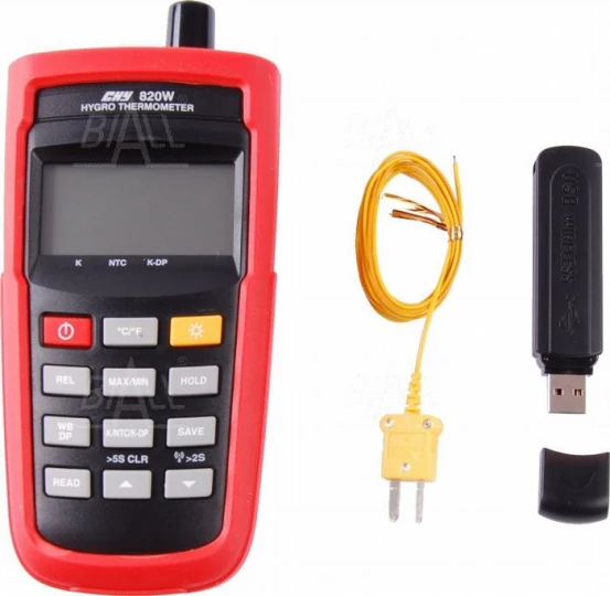 CHY820W Termohigrometr 1 kanał  -50~1000°C, 0~100% RH, odczyt zdalny