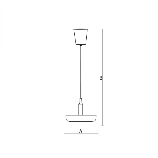 ALBENE ECO LED SMD 18W 230V WW BLACK cable