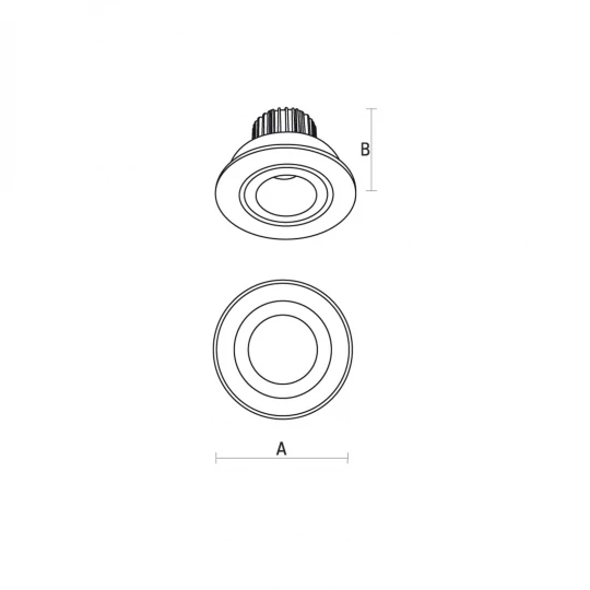 FIALE II 6W COB 38st 230V CW OCZKO LED pierścień szczotkowane aluminium