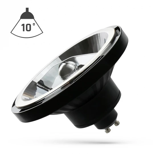 LED AR111 GU10 230V 15W COB 10st NW BLACK SPECTRUM