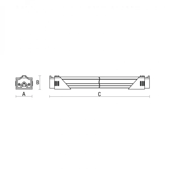 Freshline 560mm transparent Nabiał, 24V, 9W