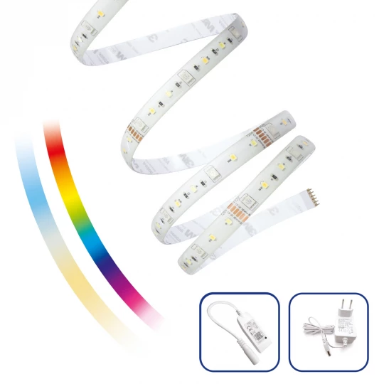 ZESTAW PASEK LED 17W/5m RGBW+CCT+DIMM (5m rolka) w silikonie+kontroler+zasilacz Wi-Fi Spectrum SMART