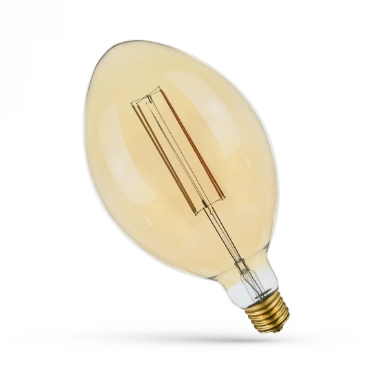 LED węglowa E-40 6W/230V BT180 BIG COG gold KPL. Z OPRAWKĄ SPECTRUM