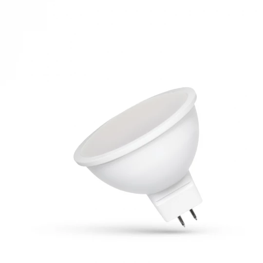 LED MR16 12V 6W SMD CW z MLECZNĄ SZYBKĄ  SPECTRUM+