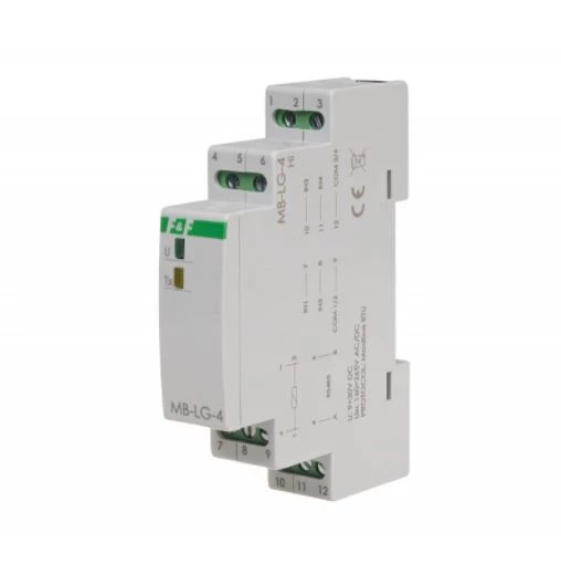 Licznik czasu pracy z wyjściem MODBUS RTU, 4-kanałowy, 1 moduł MAX-MB-LG-4HI