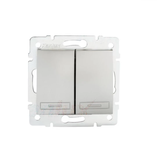 DOMO Łącznik zwierny podwójny szybkozłączka 10AX 250V srebrny 011022243 24833