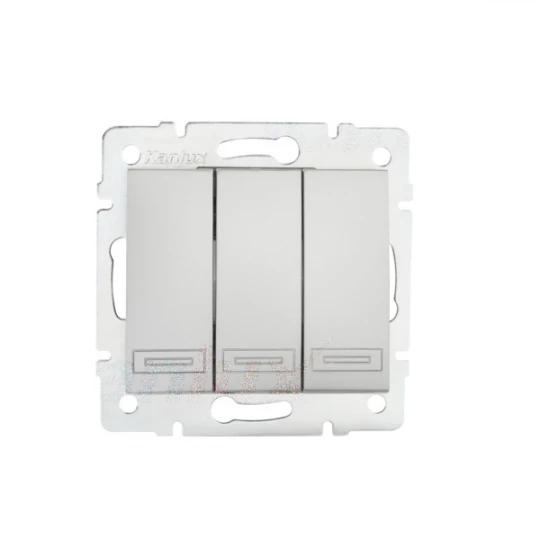 DOMO Łącznik potrójny szybkozłączka 10AX 250V srebrny 011090243 24840