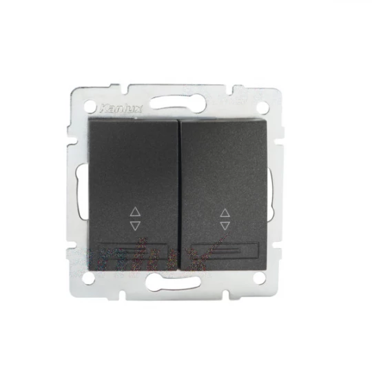 DOMO Łącznik podwójny schodowy szybkozłączka 10AX 250V grafit 011060241 24896