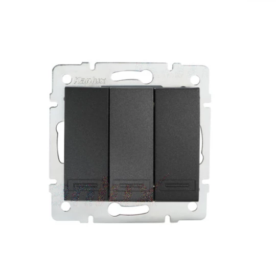 DOMO Łącznik potrójny szybkozłączka 10AX 250V grafit 011090241 24899