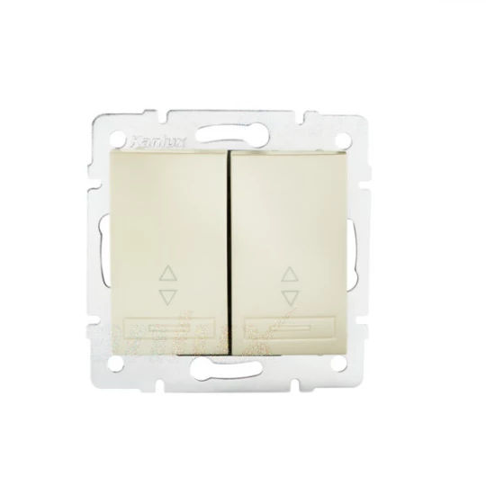 DOMO Łącznik podwójny schodowy szybkozłączka 10AX 250V perłowy biały 011060230 24955