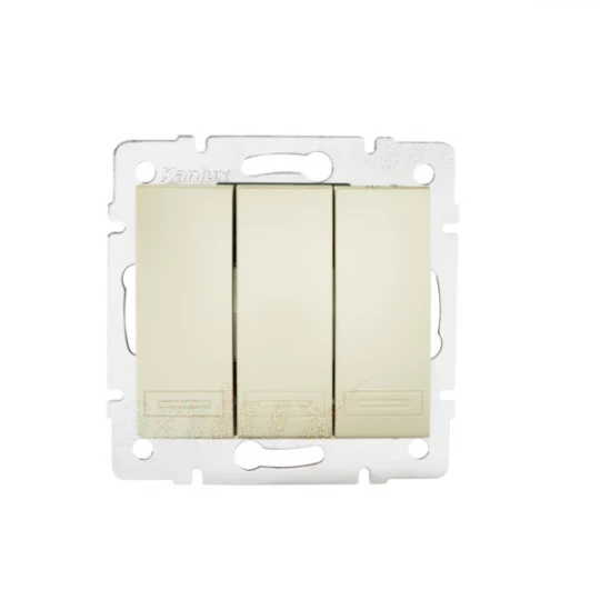 DOMO Łącznik potrójny szybkozłączka 10AX 250V perłowy biały 011090230 24958