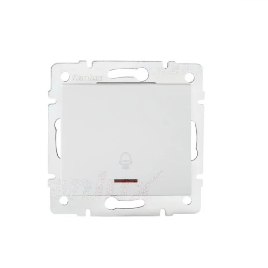LOGI Łącznik zwierny dzwonek z LED śrubowy 10AX 250V biały 021080102 25075