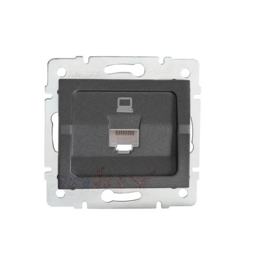 LOGI Gniazdo komputerowe pojedyncze (RJ45Cat 5e Jack) Grafit 021390041 25285