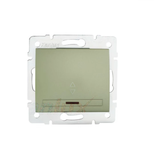 DOMO Łącznik schodowy z LED szybkozłączka 10AX 250V szampański 011140250 25372
