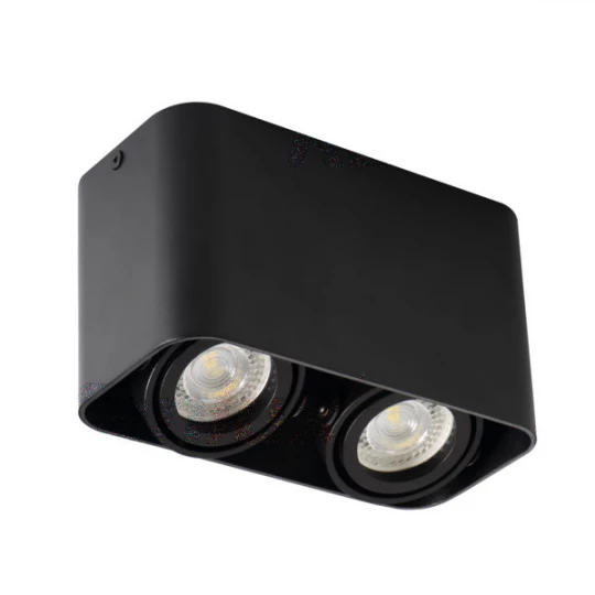 Oprawa nasufitowa punktowa 2x25W GU10 TOLEO DTL250-B czarna 26119