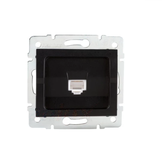 LOGI Gniazdo komputerowe pojedyncze (RJ45Cat 5e Jack) 021390042 czarny mat 33585