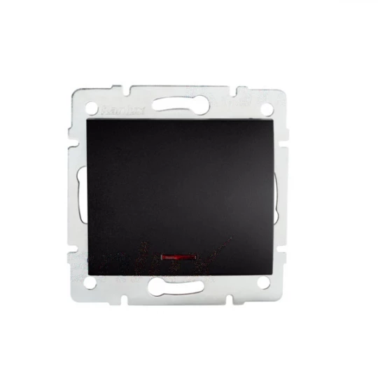 LOGI Łącznik jednobiegunowy LED 021110142 czarny mat 33622