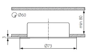 GAVI CT-2116B-W Oprawka halogenowa meblowa biała 00810