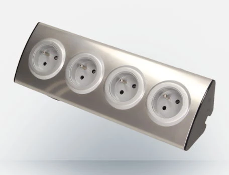 Gniazdo meblowe 4x230V INOX OR-AE-1340