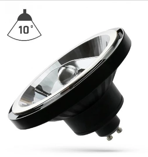 Żarówka LED AR111 GU10 230V 15W COB 10st. WW BLACK WOJ14143