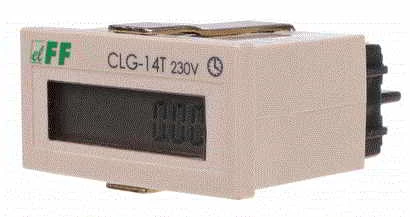 Licznik czasu pracy CLG-14T 110-230V AC/DC 8 znaków cyfrowy tablicowy 48x24mm
