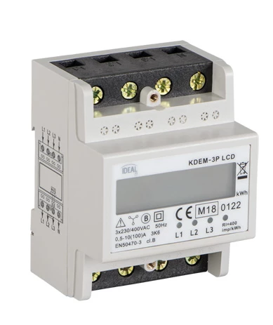 Licznik energii elektrycznej 100A 3x230/400V z wyświetlaczem KDEM-3P LCD 19344