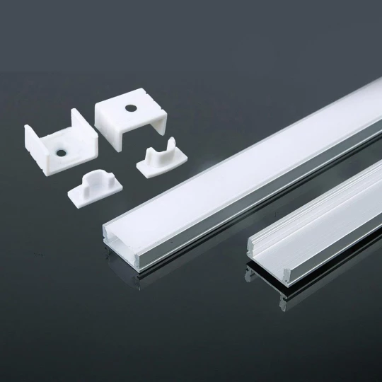 Profil nawierzchniowy aluminiowy Mleczny do taśm LED 2000x17,4x7mm 3355