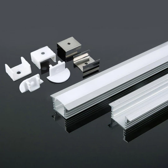 Profil wpuszczany aluminiowy Mleczny do taśm LED 2000x24,5x12,2mm 3357