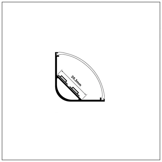 Profil aluminiowy Mleczny do taśm LED 2000mm 3363