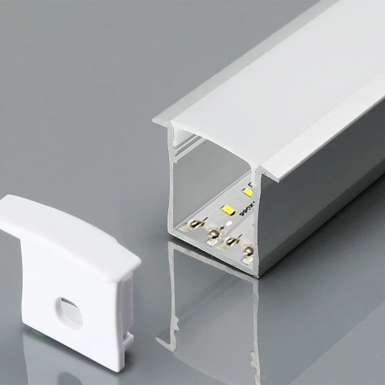 Profil wpuszczany aluminiowy Mleczny do taśm LED 2000x30x20mm 3372