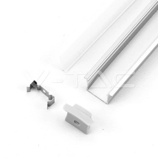 Profil wpuszczany aluminiowy Mleczny do taśm LED 2000x30x20mm 3372