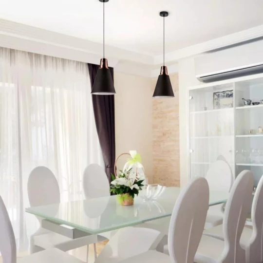 Lampa Wisząca Modern VT-7520 Czerwono Czarna fi20 3700