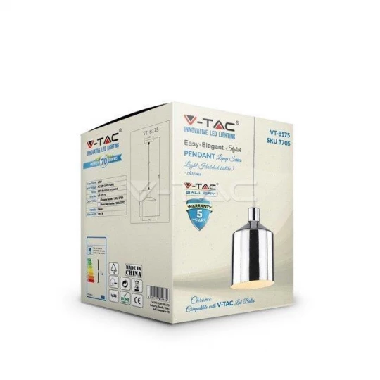 Lampa Wisząca VT-8175 E27 Chrom 3705