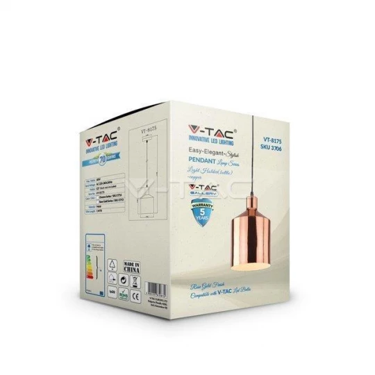 Lampa Wisząca VT-8175 E27 Złoty 3706