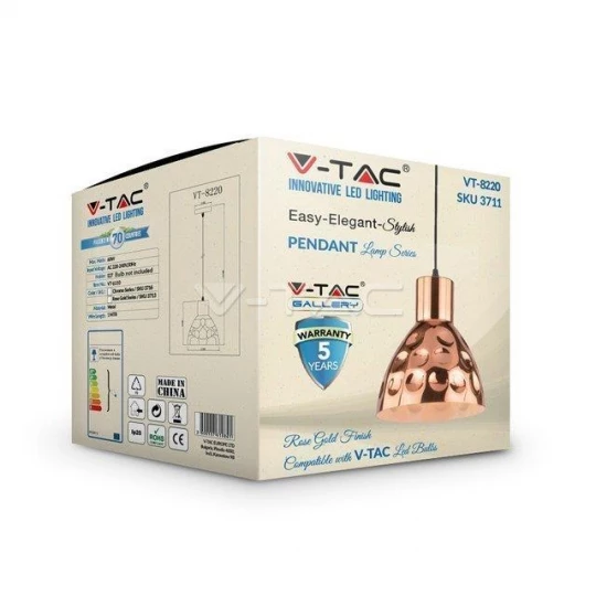Lampa Wisząca VT-8220 GU10 Miedziana 3711