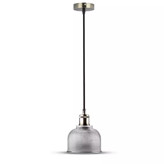 Lampa Wisząca VT-7150 E27 Szkło Przezroczysty 3733