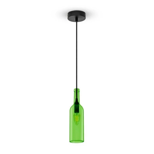 Lampa Wisząca VT-7558 E27 Max. 60W Butelka Zielona 3767