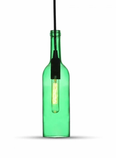 Lampa Wisząca VT-7558 E27 Max. 60W Butelka Zielona 3767