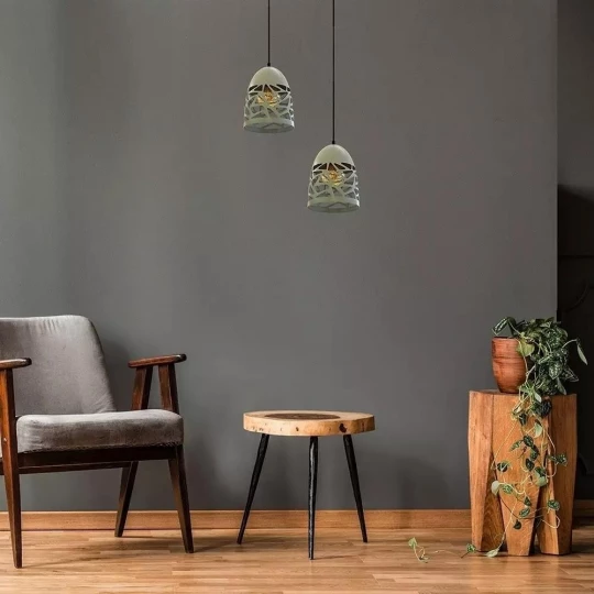 Lampa Wisząca VT-7200 E27 Szary Mat 3822