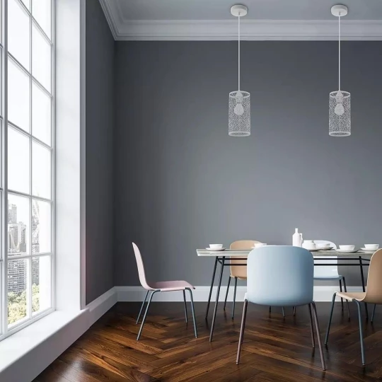 Lampa Wisząca VT-7131 E27 Biały Mat 3826