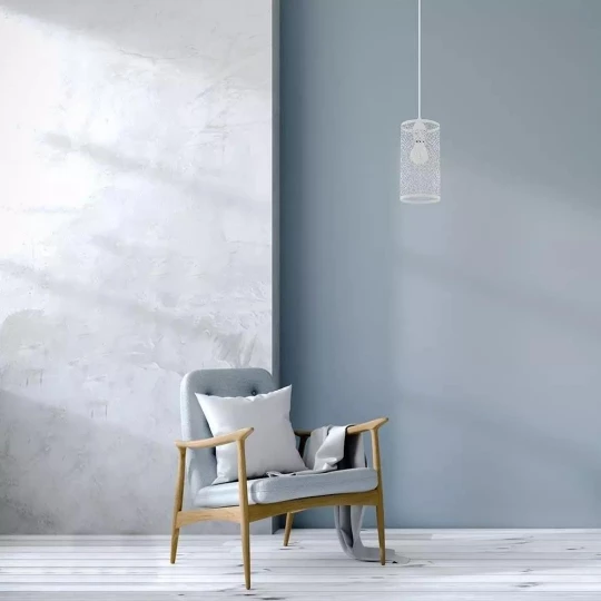 Lampa Wisząca VT-7131 E27 Biały Mat 3826