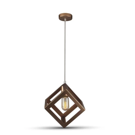 Lampa Wisząca VT-7161 E27 Max. 60W Geometryczna Złota 3833