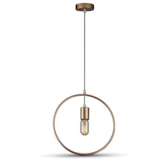 Lampa Wisząca VT-7322 E27 Max. 60W Koło Złota 3835
