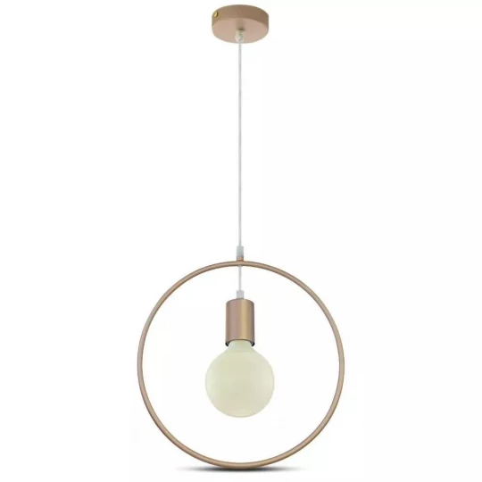Lampa Wisząca VT-7322 E27 Max. 60W Koło Złota 3835