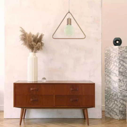 Lampa Wisząca VT-7321 E27 Max. 60W Trójkąt Złota 3837
