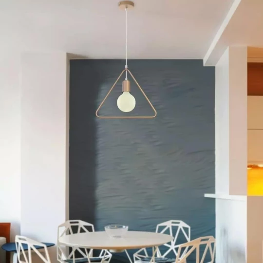 Lampa Wisząca VT-7321 E27 Max. 60W Trójkąt Złota 3837